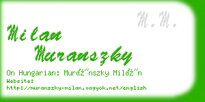 milan muranszky business card